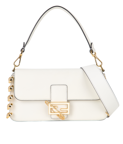 X Versace Fendace Baguette, &pound;1,400, Handbags, White, Leather, Front view